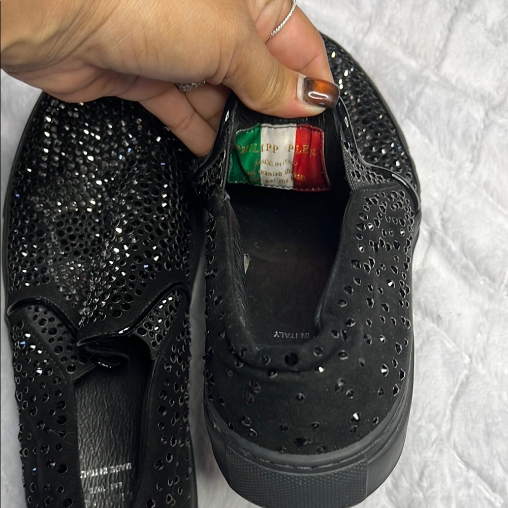 Black Rhinestone Sneakers - Picture 4 of 5